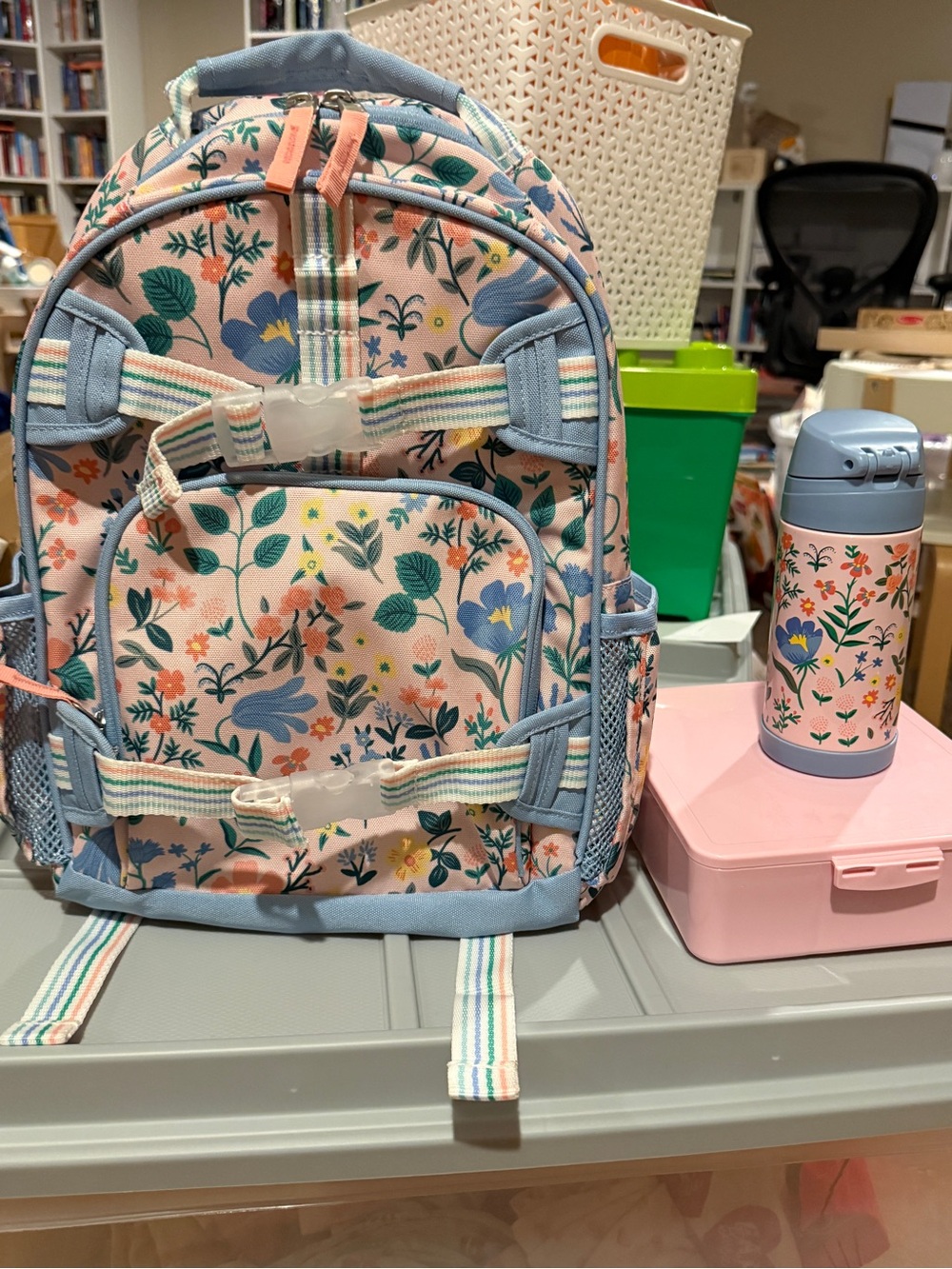 Pottery Barn Kids x Rifle Paper Co Bramble Fields Backpack, Water Bottle